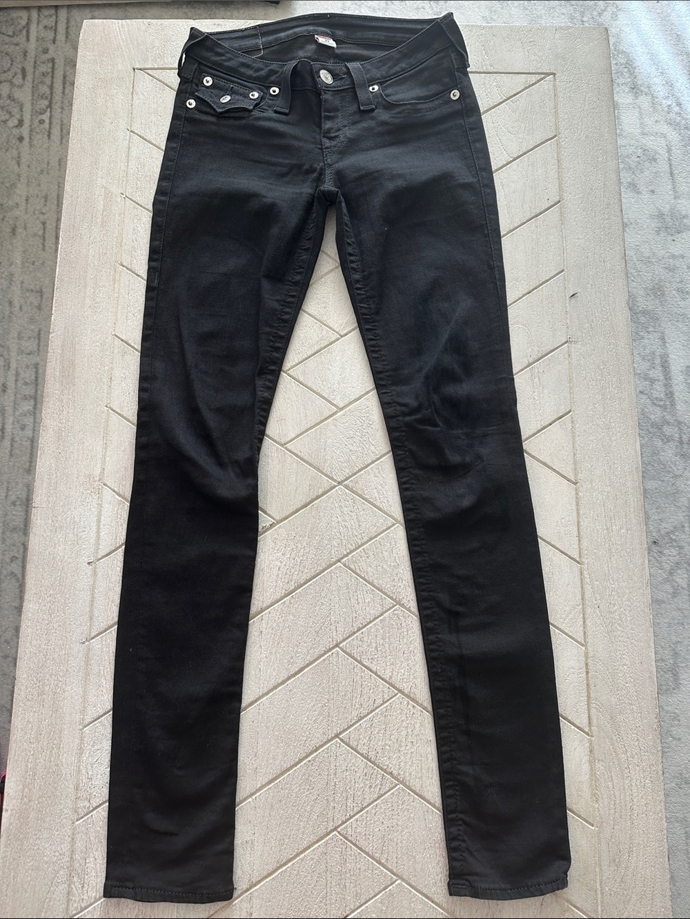 True Religion Black Skinny Jeans for Women